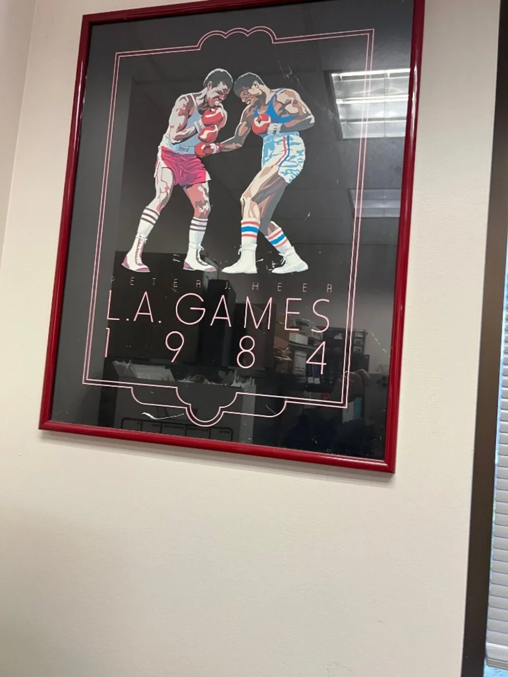 OLYMPIC PICTURE-1984 LA OF BOXING, FRAMED